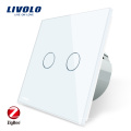 Livolo ZigBee Home Automation Luz de Parede Zigbee Toque Inteligente Interruptor de Luz VL-C702Z-13